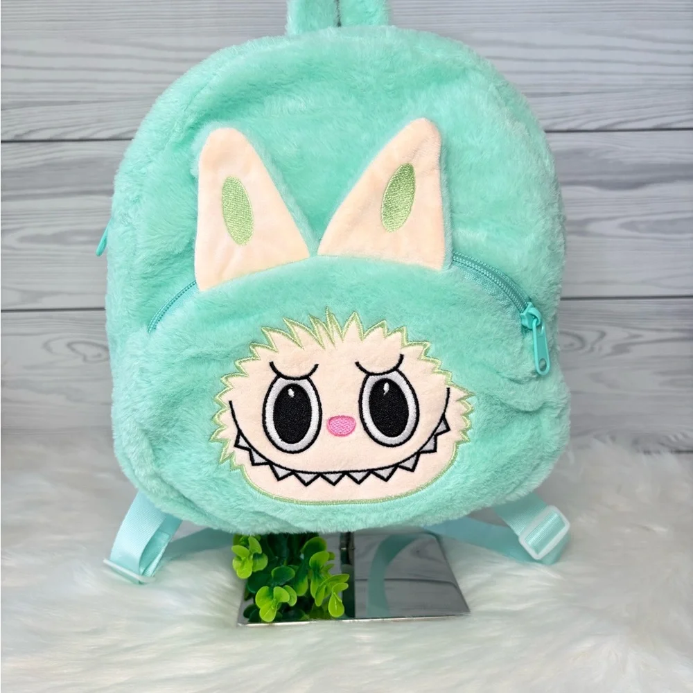 Mint Green Labubu Plush Backpack‎